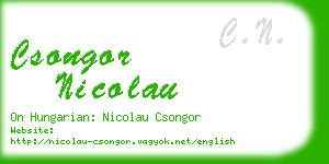 csongor nicolau business card